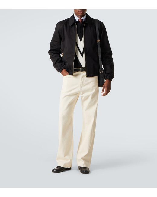 Valentino Black Vgold Cotton Blouson Jacket for men