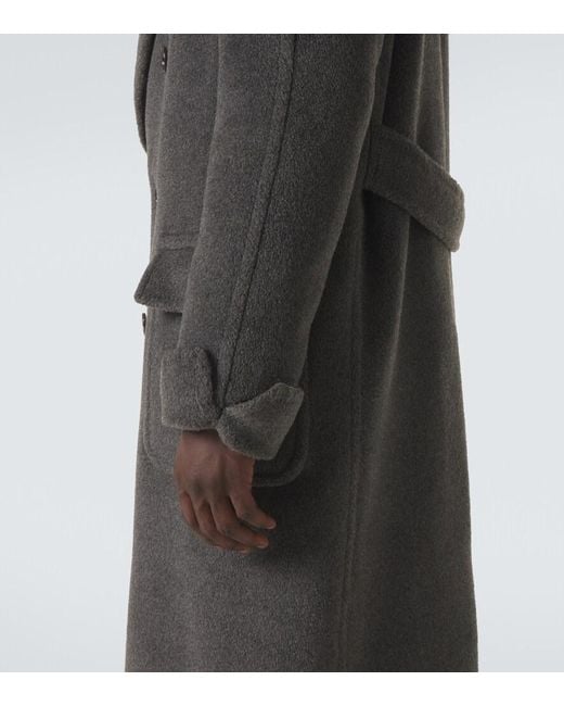 Umit Benan Black Gianni Alpaca And Wool Coat for men