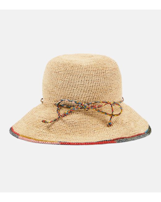 Missoni Natural Crochet Raffia Bucket Hat