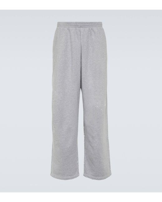 Pantalon de survetement en coton Balenciaga pour homme en coloris Gray