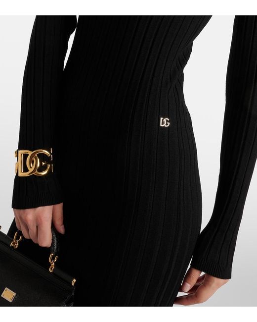 Dolce & Gabbana Black Midi Dress
