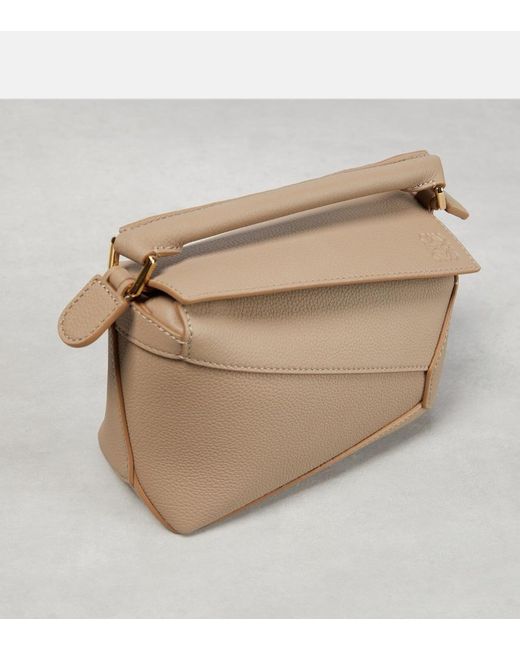 Loewe Metallic Puzzle Edge Mini Leather Top-Handle Bag