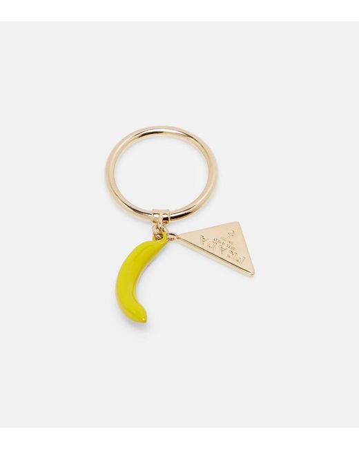 Prada White Logo Ring