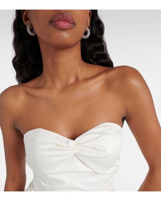 ROTATE BIRGER CHRISTENSEN White Bridal Strapless Minidress