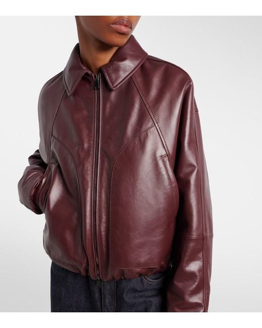 Brunello Cucinelli Brown Leather Jacket