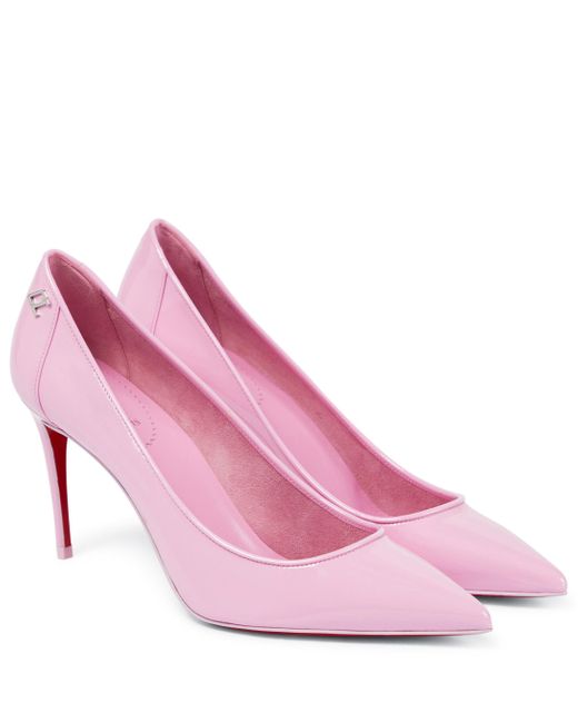 Christian Louboutin Sporty Kate 85 Patent Leather Pumps in Pink - Lyst