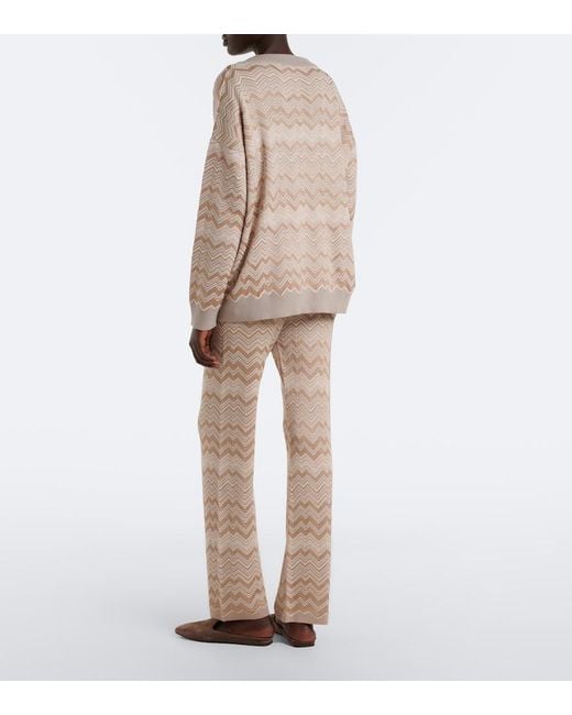 Missoni Natural Zigzag Flared Pants