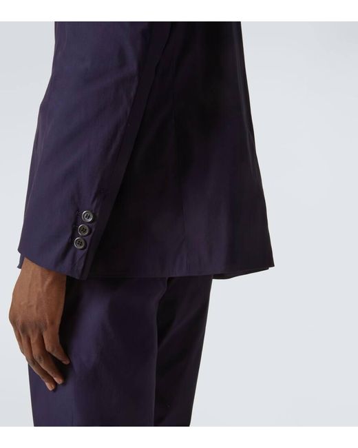 Prada Blue Cotton-Blend Poplin Blouson for men