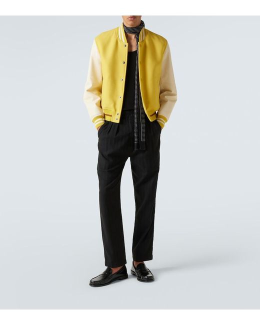 Tom Ford Yellow Apos;S Varsity Bomber Jacket for men