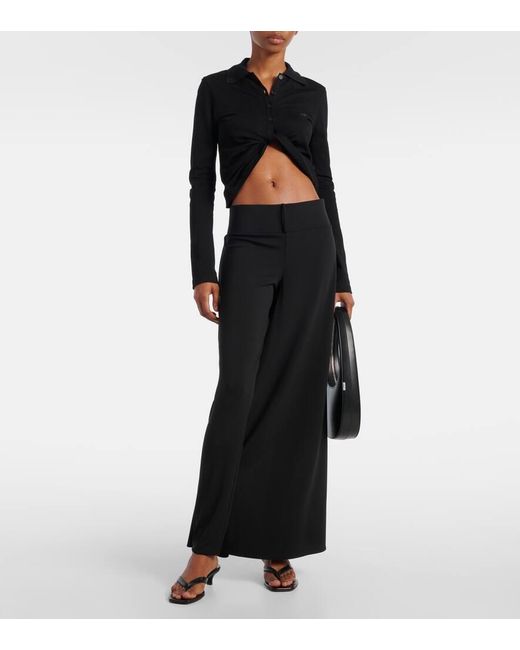 Courreges Blue Infinity Draped Wide-Leg Pants