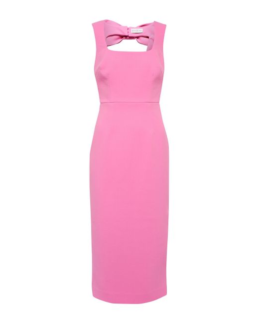 Rebecca Vallance Pink Ally Cutout Crêpe Midi Dress
