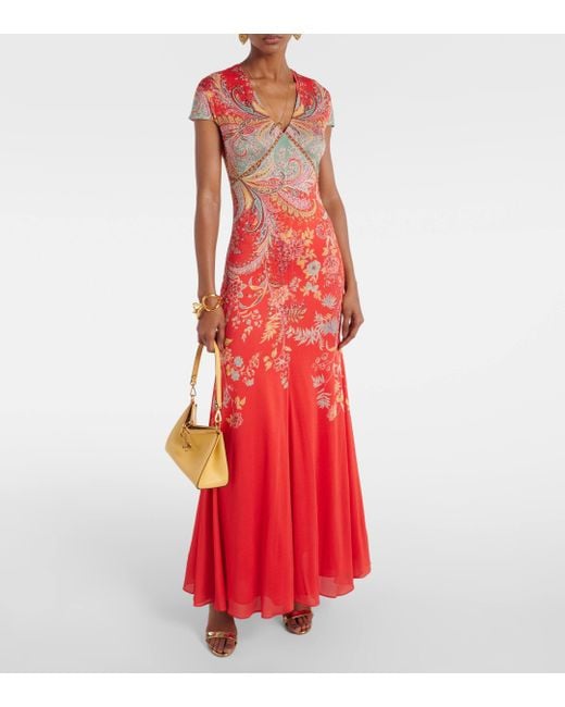 Etro Red Paisley Gown