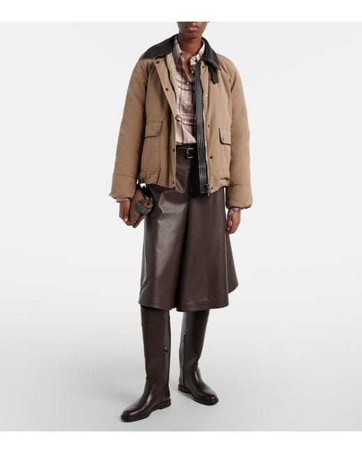 Brunello Cucinelli Natural Checked Silk Shirt