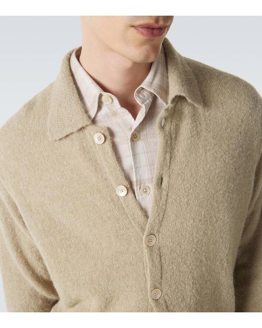 Our Legacy Natural Evening Wool And Cashmere-Blend Cardigan for men