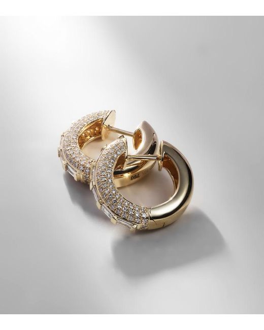 SHAY White 18Kt Hoop Earrings With Diamonds