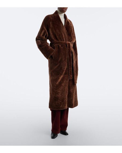 Arma Brown Dilan Shearling Wrap Coat