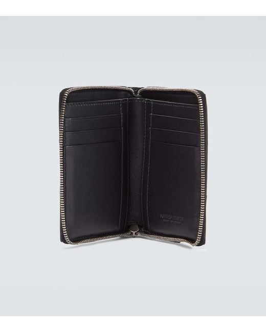 Portefeuille En Cuir Intrecciato Bottega Veneta pour homme en coloris Black