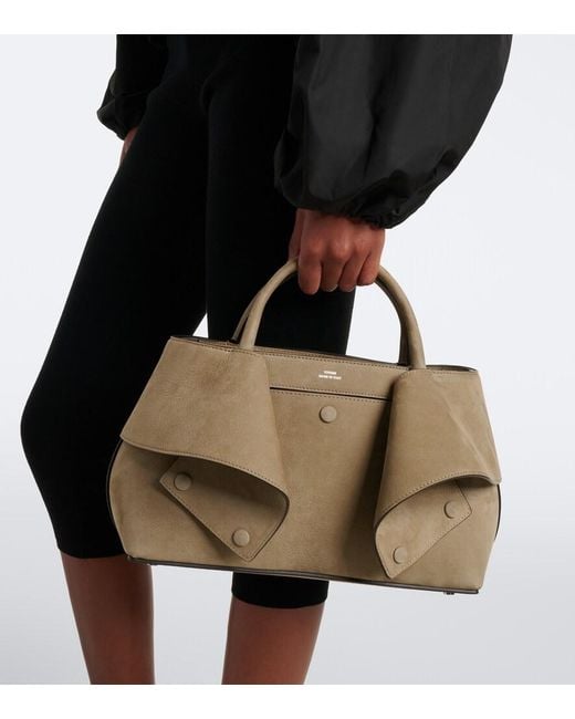 Totême Metallic Mercer Small Leather Top-Handle Bag