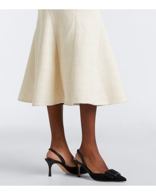 Roland Mouret Natural Belted Asymmetric Boucle Cocktail Dress
