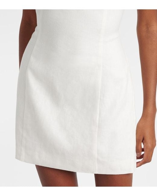 Sir White Iris Linen Minidress