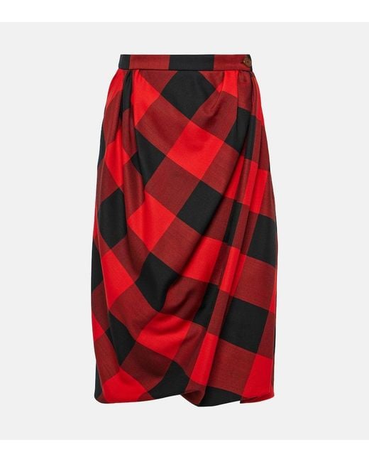 Vivienne Westwood Red Midirock Aus Schurwolle