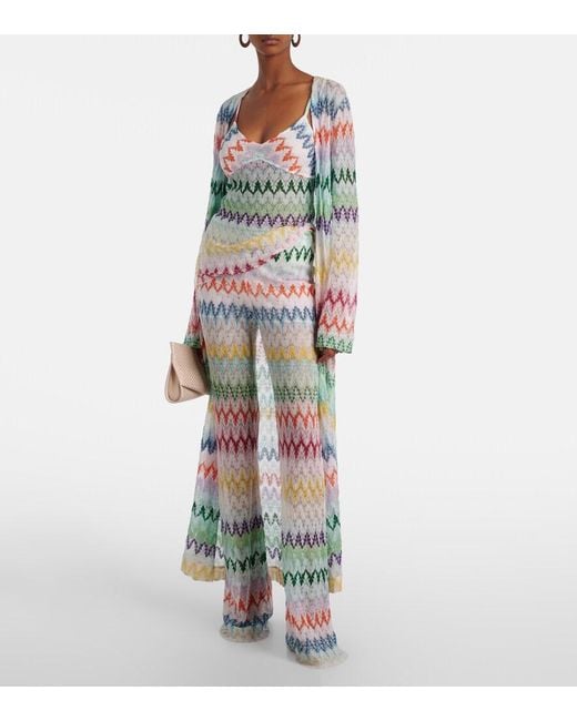 Missoni White Lame Cardigan