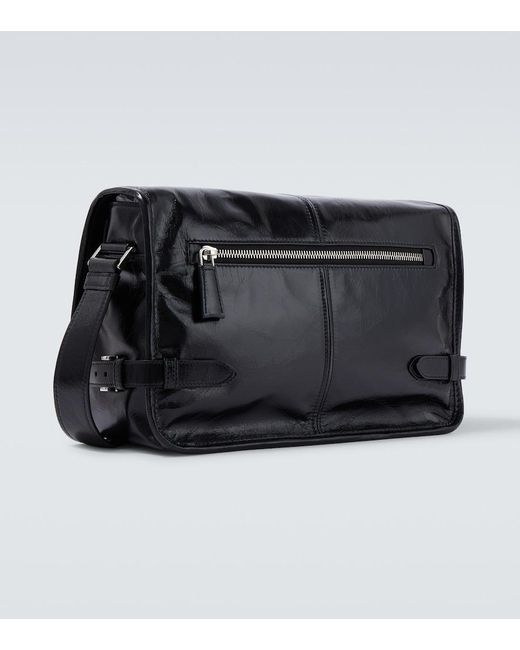 Prada Black Leather Shoulder Bag for men