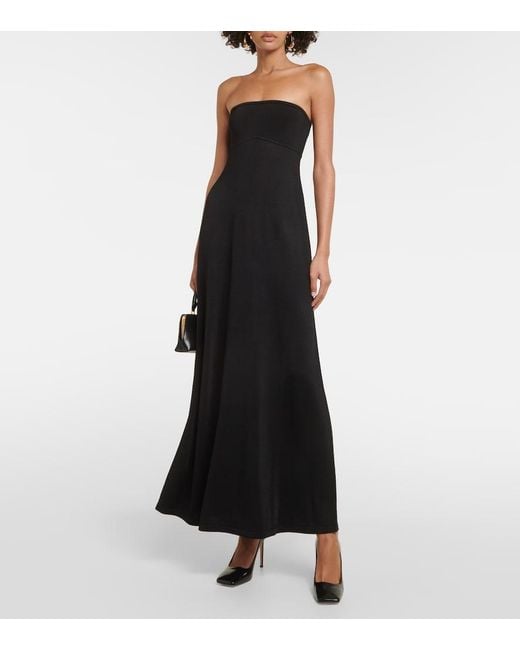 FRAME Black Tube Knitted Maxi Dress