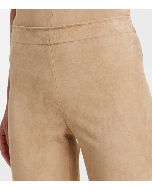 Stouls Natural Jp Long Suede Flared Pants