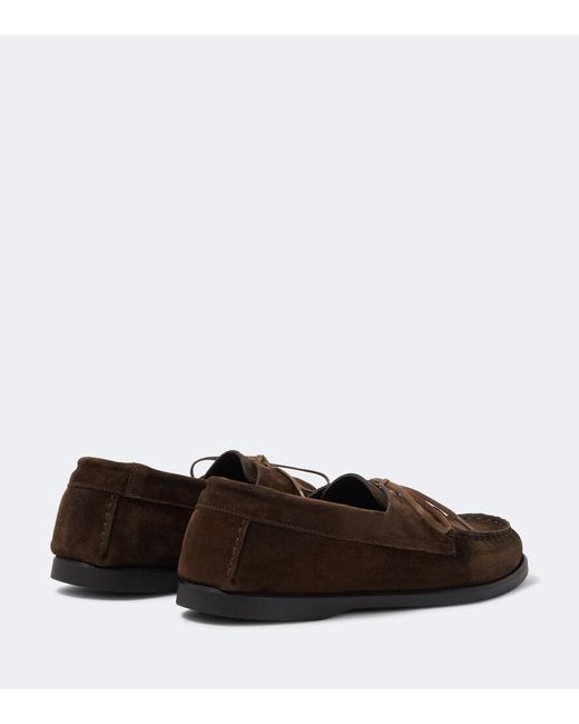 Saman Amel Brown City Moc Suede Boat Shoes for men