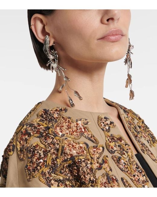 【関税&送料込】Dries Van Noten Embroidered Earrings Embroidered earrings - Spring-Summer Women | Dries Van Noten