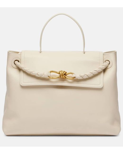 Bottega Veneta Natural Tote Bag Ciao Ciao Medium Aus Leder