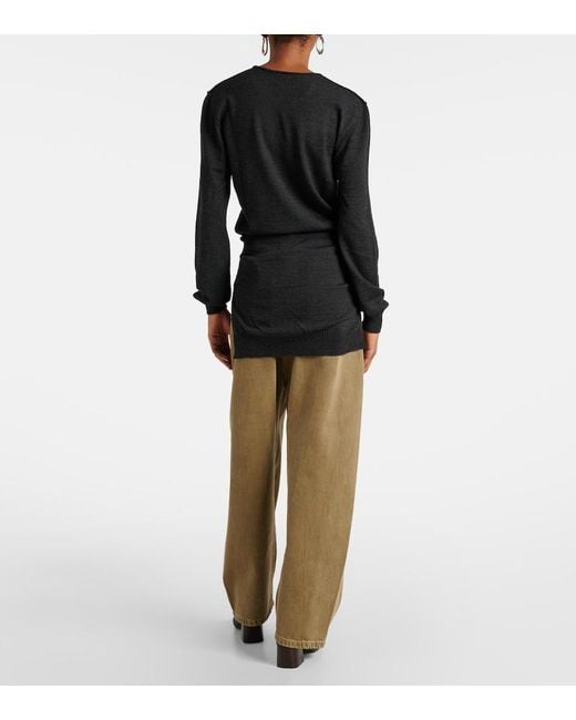 Lemaire Black Wool-Blend Top