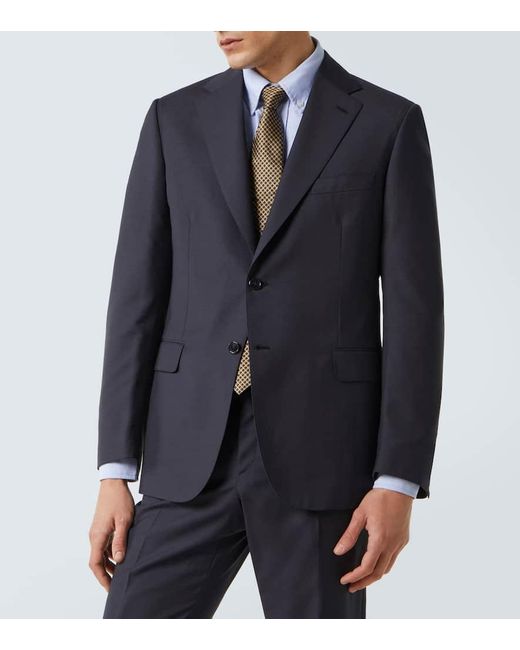 Brioni Anzug Trevi Aus Wolle Und Mohair in Blue für Herren