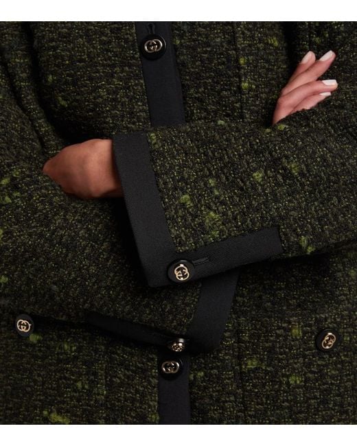 Gucci Black Wool-Blend Coat