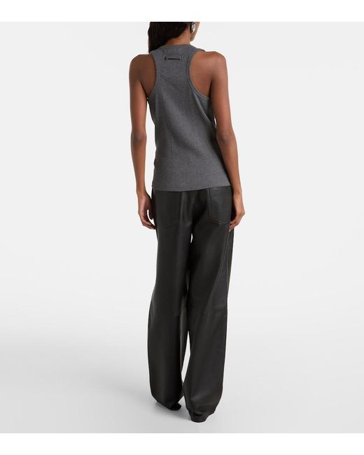 Jean Paul Gaultier Gray Cotton Jersey Tank Top