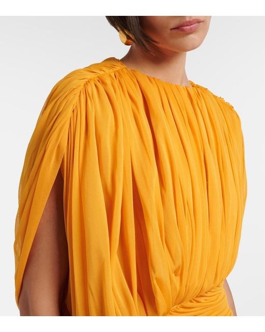 TOVE Metallic Gai Draped Jersey Gown