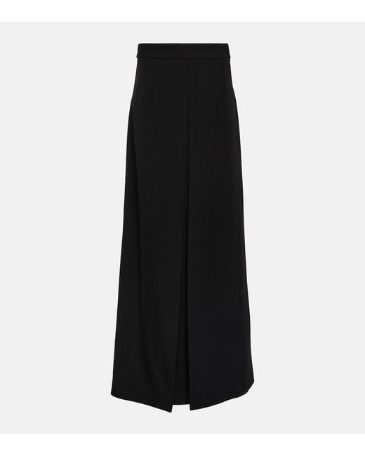 Tod's Black Wool Maxi Skirt