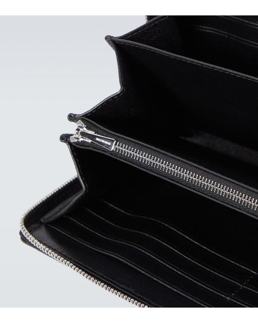 Balenciaga Black Cash Leather Wallet for men
