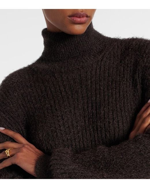 Jersey De Lana De Cuello Alto Loro Piana de color Black