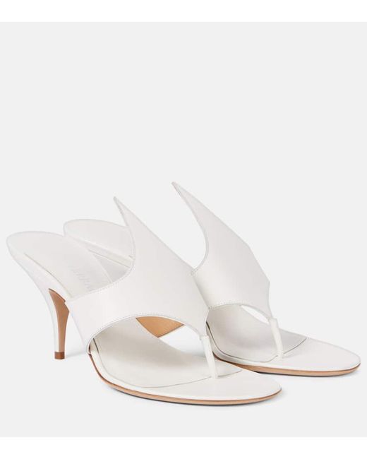 Ferragamo White Sandalen Lyrai Aus Leder