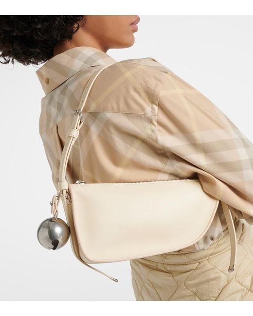 Burberry Natural Shield Mini Leather Shoulder Bag