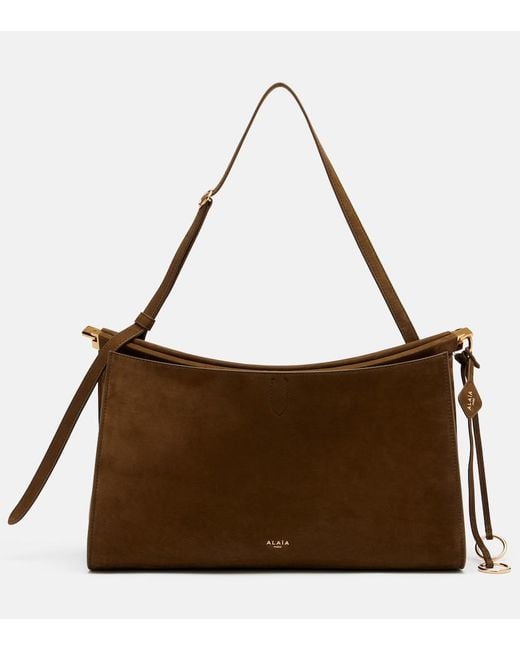 Alaïa Brown Le Click Medium Leather Shoulder Bag
