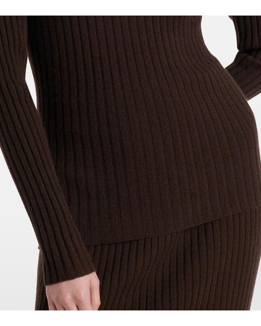Jardin Des Orangers Black Ribbed-Knit Cashmere Turtleneck