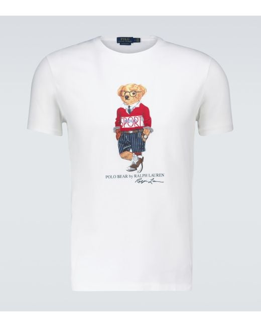 Polo Ralph Lauren T-Shirt Polo Bear aus Baumwolle in White für Herren