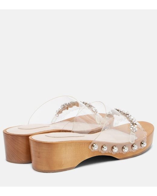 Simone Rocha White Embellished Pvc Clogs