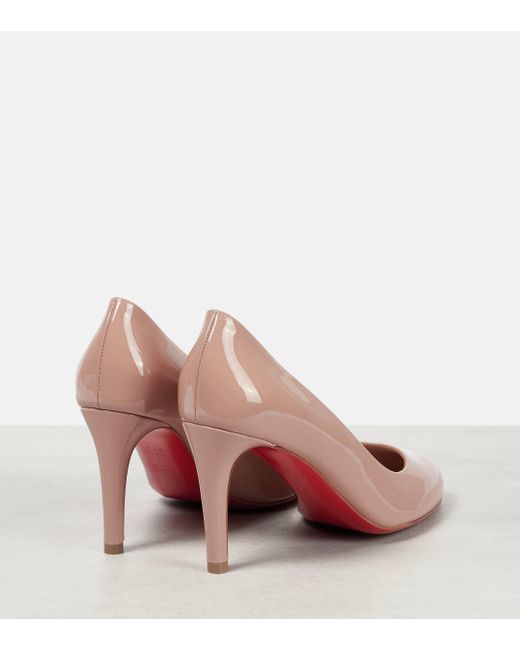 Christian Louboutin Pink Pumppie 85 Patent Leather Pumps