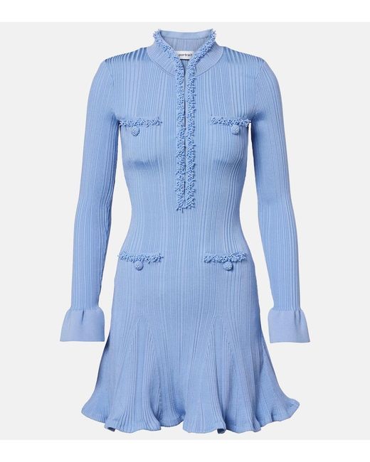 Robe Self-Portrait en coloris Blue