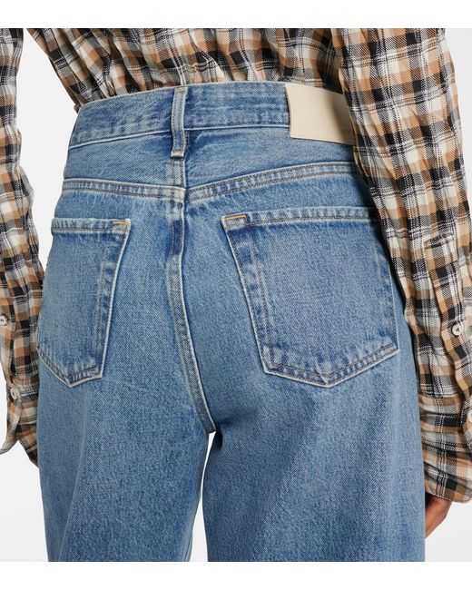Citizens of Humanity Blue Miro High-Rise Cropped Barrel-Leg Jeans