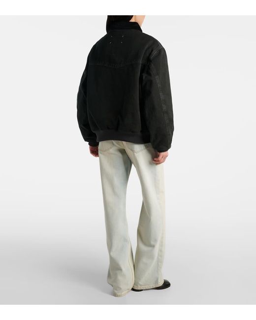 Maison Margiela Black Cotton Bomber Jacket